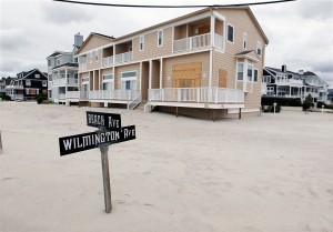 Hurricane Sandy damaged home